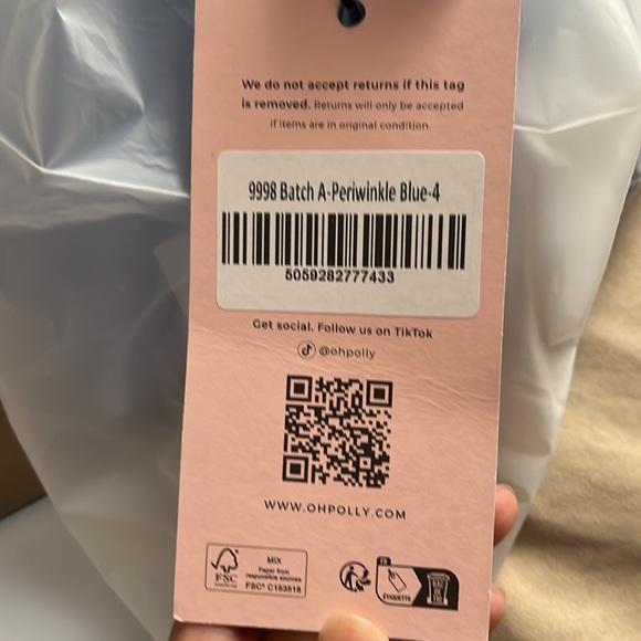 Oh Polly Halterneck Cut-Out Mini Dress Periwinkle Blue - Picture 11 of 11